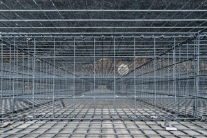 Armature filaire métallique sur chantier
