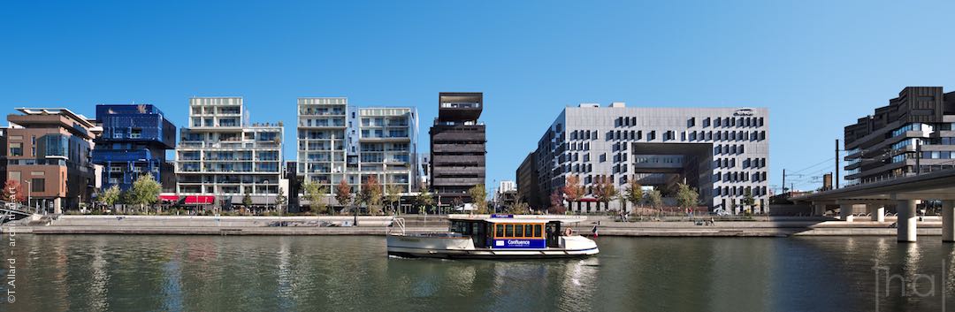 Photomontage panoramique à Lyon Confluence