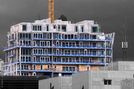 Photographie du chantier Ycone à Lyon Confluence