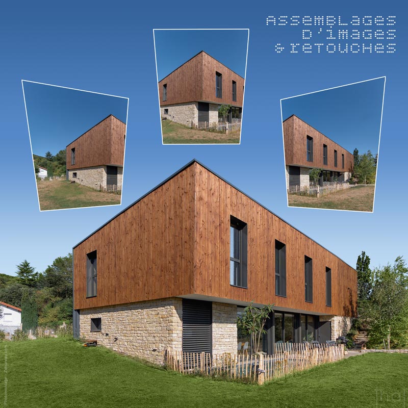 Assemblage de prises de vue d'architecture